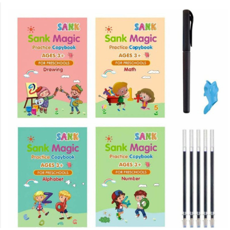 

SANK MAGIC BOOK MAGIC 1 SET ISI 4 BOOK KECIL + PEN BELAJAR BERHITUNG MENGAMBAR