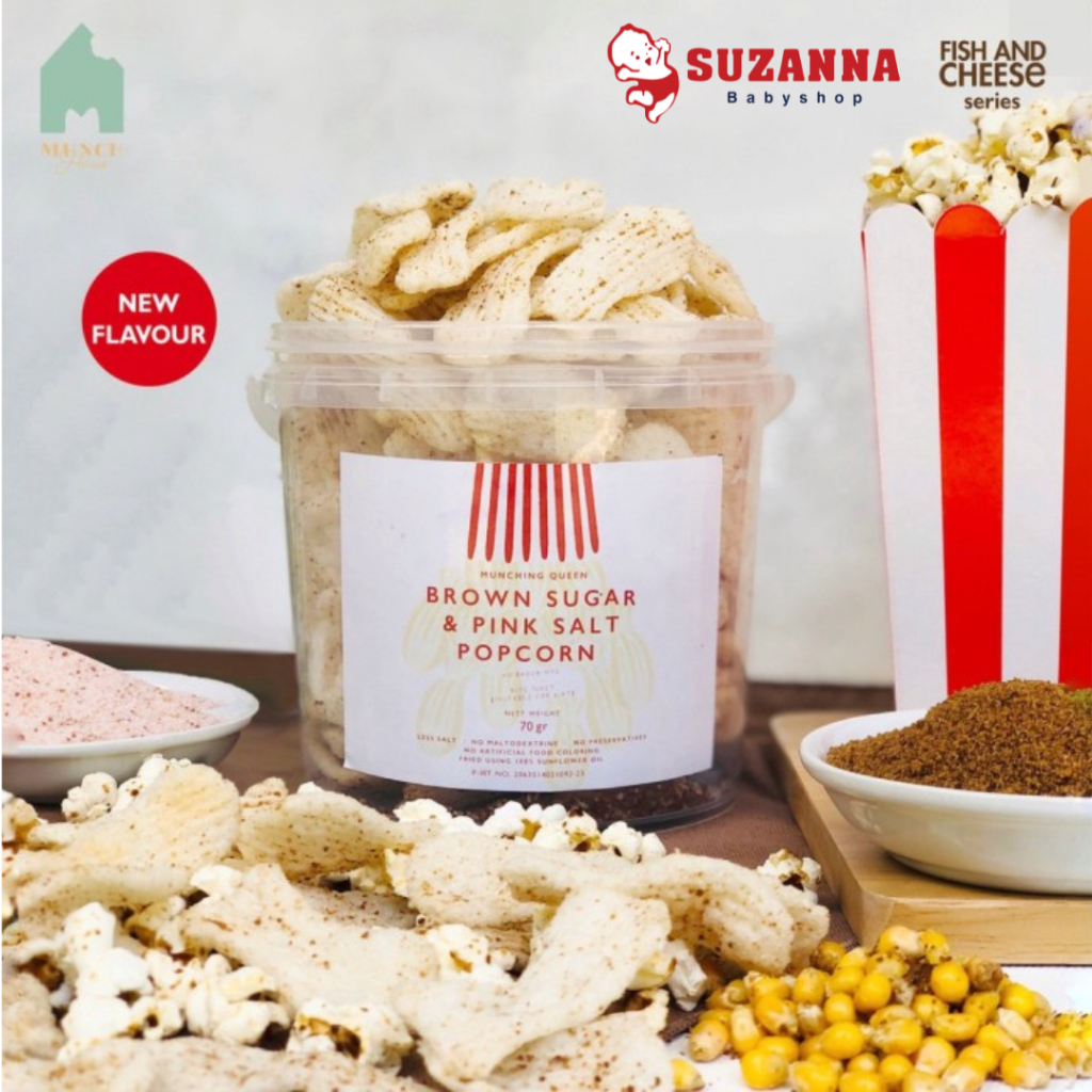 

Munching Queen Queen Crackers : Brown Sugar Pink Salt Popcorn