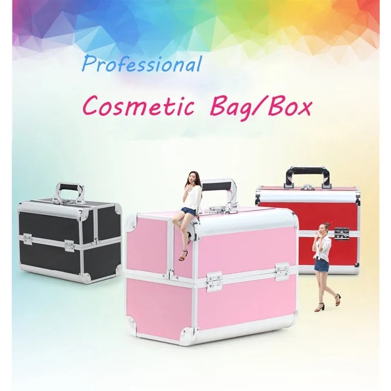 Box kosmetik tempat make up original ukuran besar koper alat rias pengantin