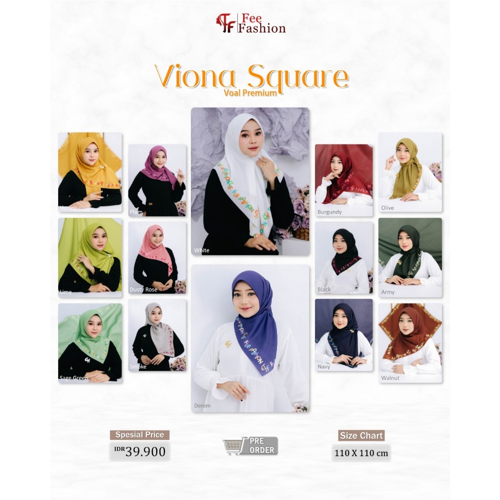 Hijab Segi EmpatViona Square by Fee Fashion