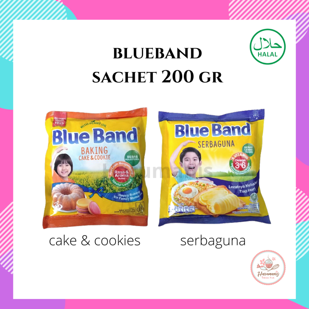 

Blueband Sachet 200gr Serbaguna / Cake & Cookies