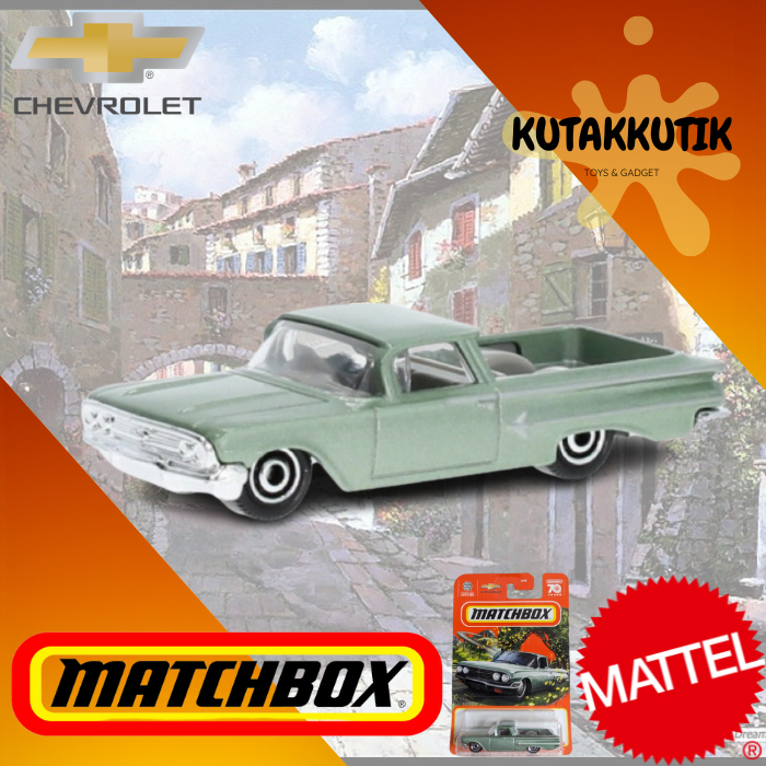 Matchbox Mobil Klasik Pickup 1960 Chevy El Camino Hijau Chevrolet Edition