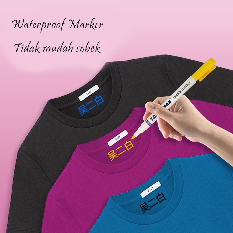 

Ay00! 8PCS Spidol Kain Kaos Baju Penanda Pola Decor Spidol Permanent Khusus Kain - Shirt Fabric