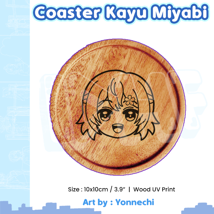 

Coaster Kayu Miyabi - Coaster Hololive - Yonnechi