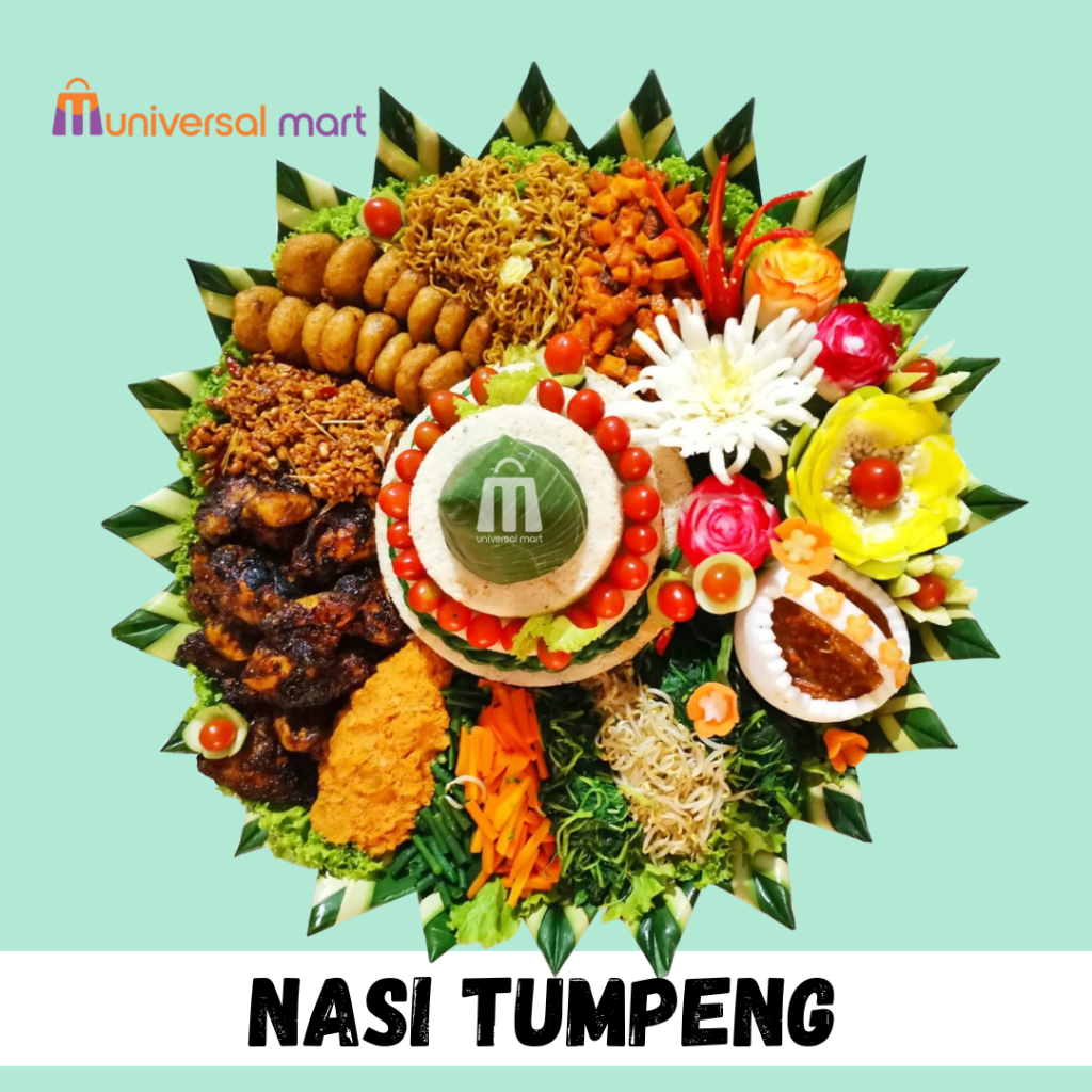 

Nasi Tumpeng Kuning Ukuran Besar Porsi Bervariasi Praktis Higienis