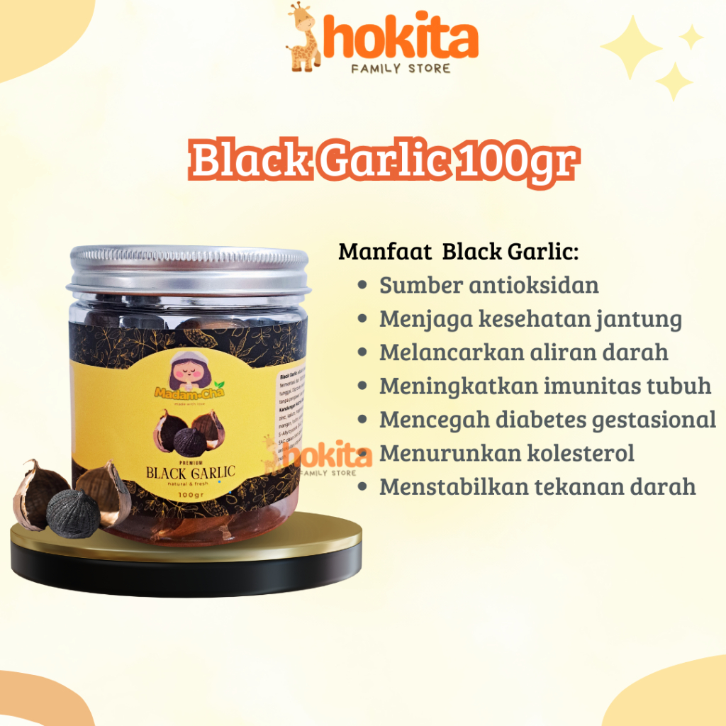 

Black Garlic Premium / Bawang Hitam Tunggal Premium by Madamcha 100gr