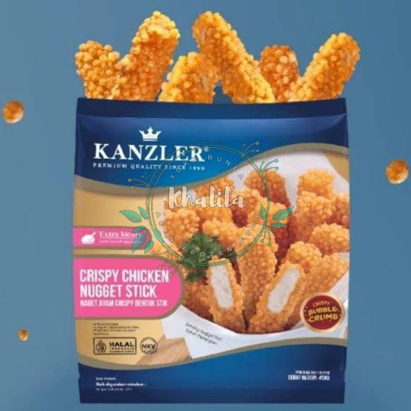 

Kanzler Crispy Chicken Nugget Stick Naget Ayam Bentuk Stik Kemasan 450 Gram