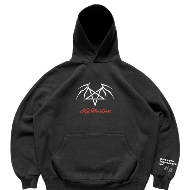 Wardkick Hoodie Boxy Kill The Devil Star Black 375GSM
