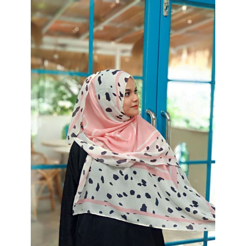 FATHIJAB PREMIUM SCARF BLACK PASHMINA /SCARF/SYAL/ SYAWL/ PASHMINA / HIJAB IMPORT MOTIF PASHMINA/SYA