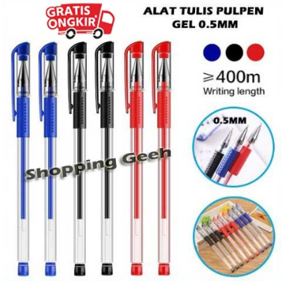 

Pena Standard Pulpen Gel Standard Bolpoin Cair Alat Tulis Sekolah Bolpen Warna Hitam Biru Merah Murah Import