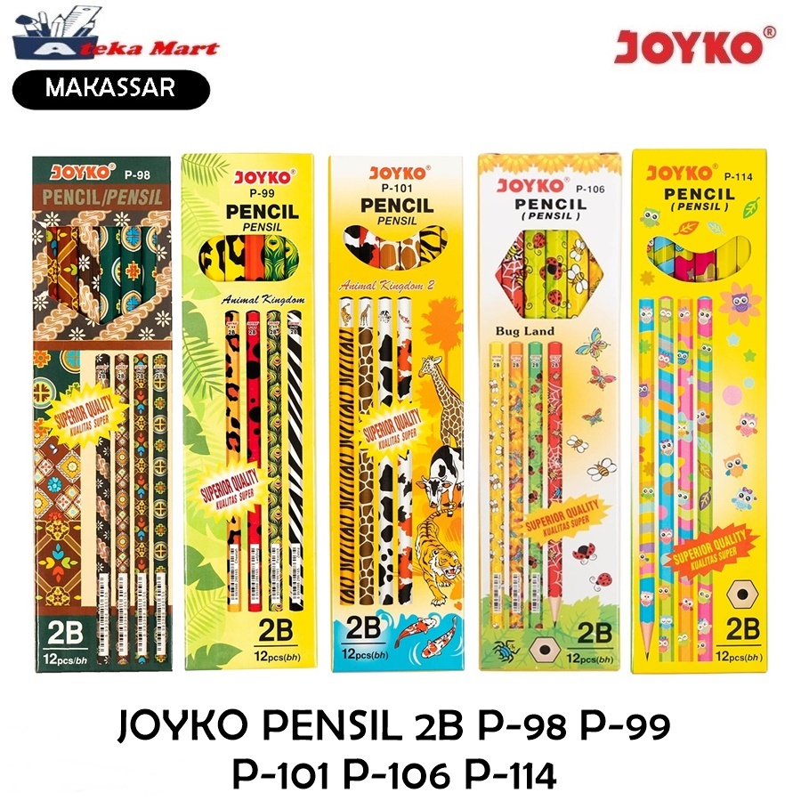 

[BOX/12PCS] JOYKO PENSIL 2B P-98 P-99 P-101 P-106 P-114