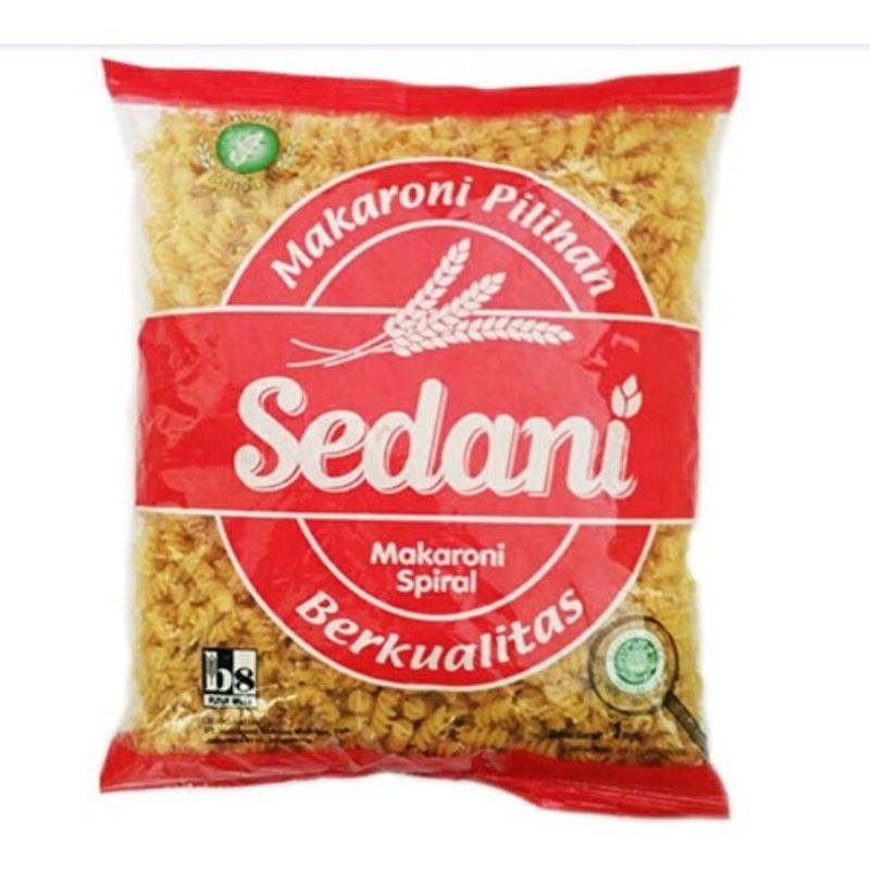 

Makroni sedani spiral ulir dan pipa makaroni macroni pasta mentah 250g (Timbangan/Curah)