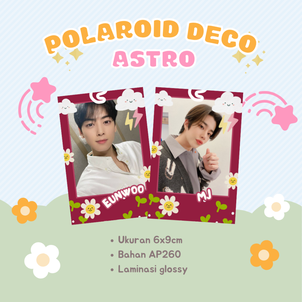 Polaroid Deco ASTRO Foto Fankit Freebies Merchandise Kpop Stuff Bahan Artpaper Tebal