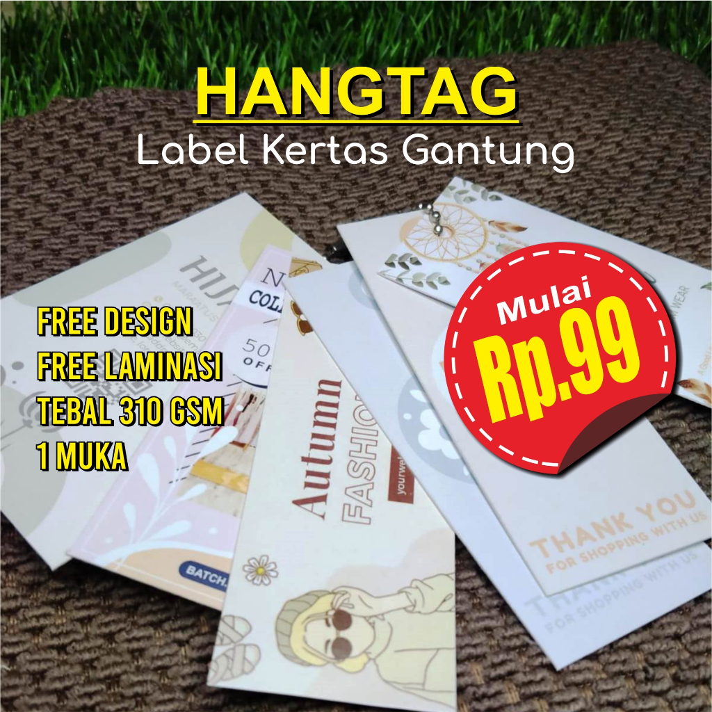 

( Mulai Rp.99 ) Hangtag | Tag Merk | Label Kertas