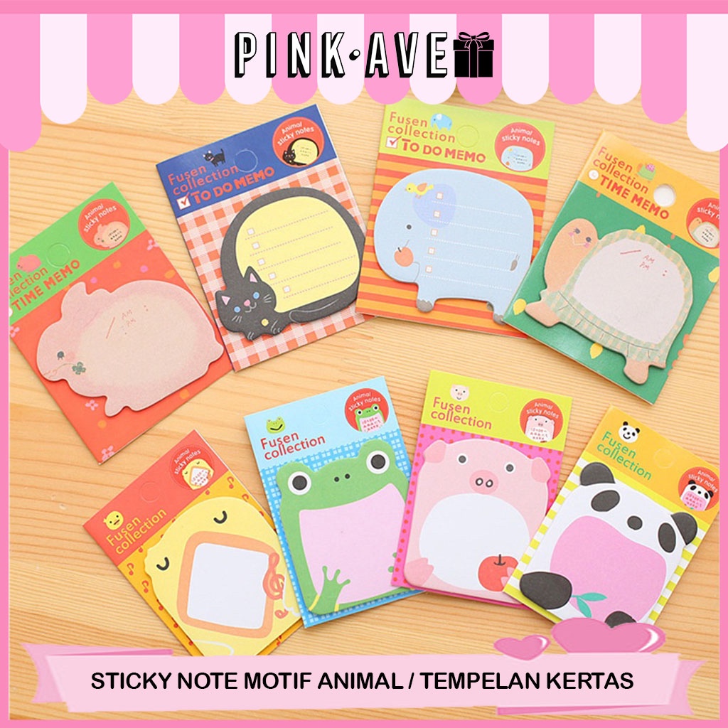 

BISA COD ! Tempelan Kertas Catatan Grosir Memo Note Karakter Animal Lucu Unik / Sticky Notes Karakter Animal