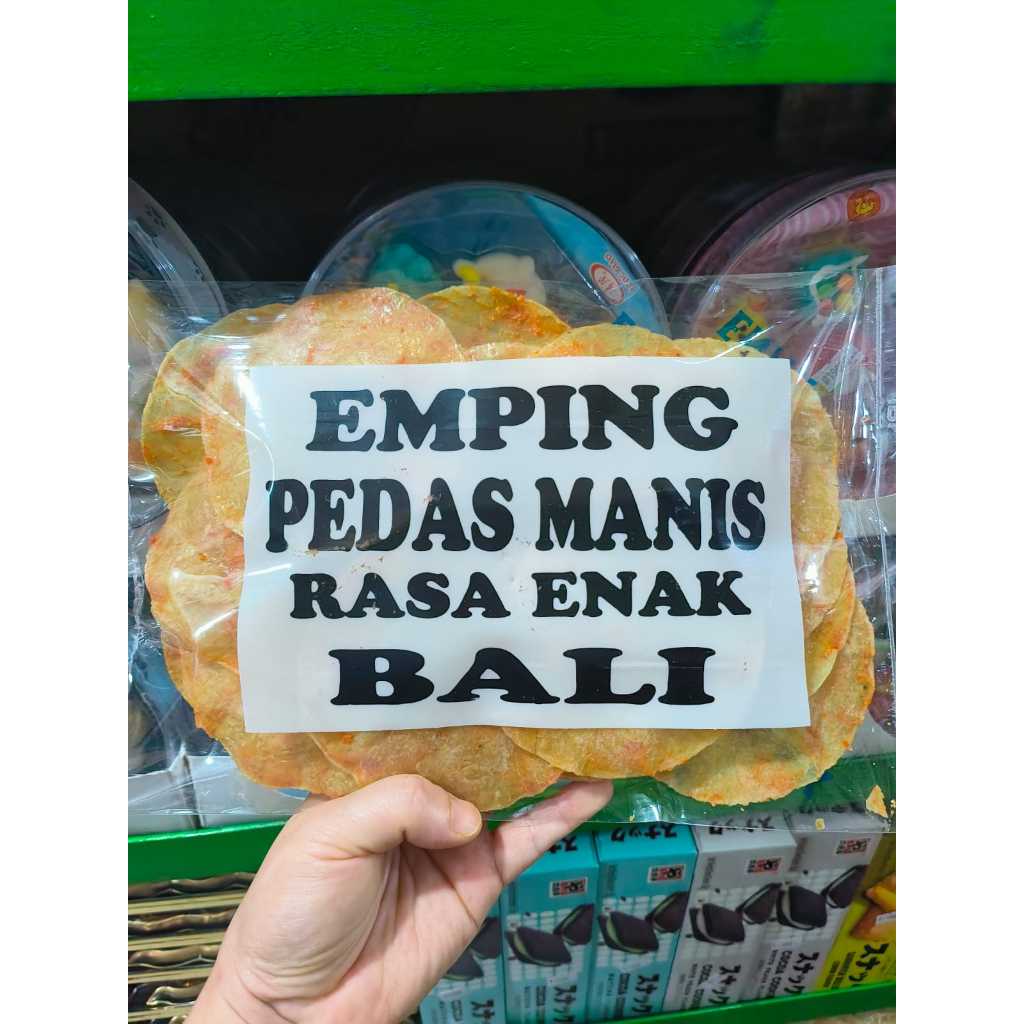 Emping pedas manis rasa enak BALI (MENTAH)