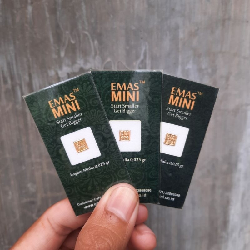 Logam Mulia Emas Mini 0.025 gram