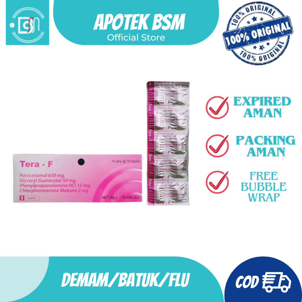 Tera-F Meringankan Gejala Flu Batuk10 Kaplet