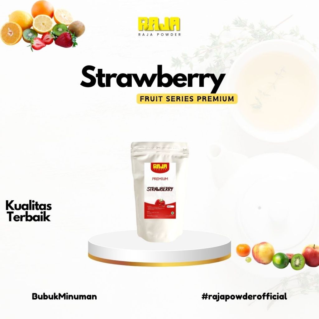 

Bubuk Strawberry Bubuk Minuman Strawberry Powder 500 gram PREMIUM