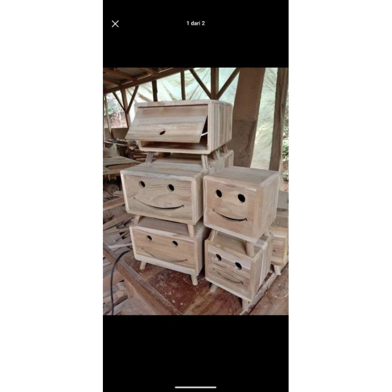 Kotak tissue (kayu jati)