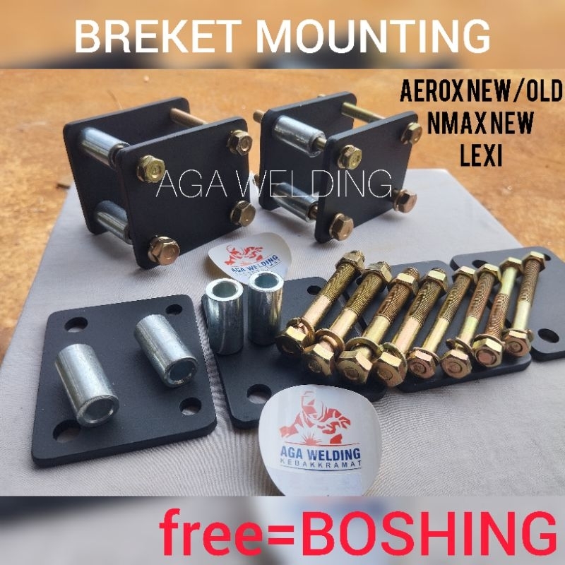 BREKET MOUNTING AEROX NEW/OLD, NMAX NEW, LEXI. Plat TEBAL 6 Mili *
