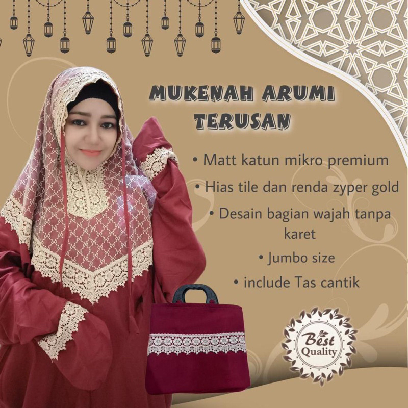 Mukena Arumi Terusan Katun Mikro