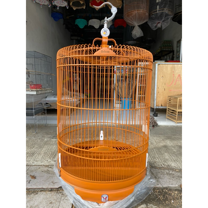 Sangkar Murai Batu Sazime Coklat Polos ORIGINAL100%