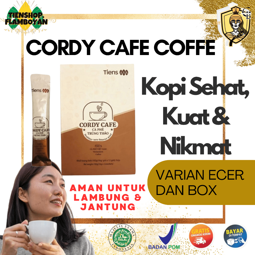 

Cordy Coffe Cafe Penunjang Stamina Tubuh Kuat Unisex Isi Ecer Dan Box