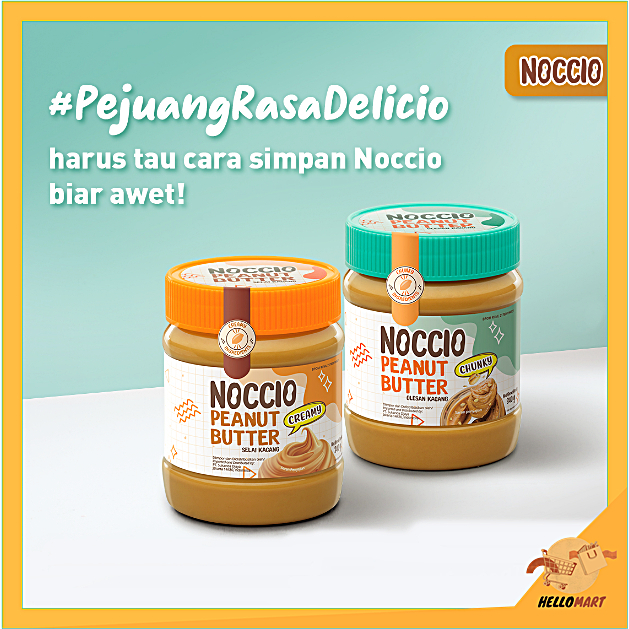 

ORIGINAL Noccio Peanut Butter 500gr / Selai Kacang Olesan / HELLOMARTID