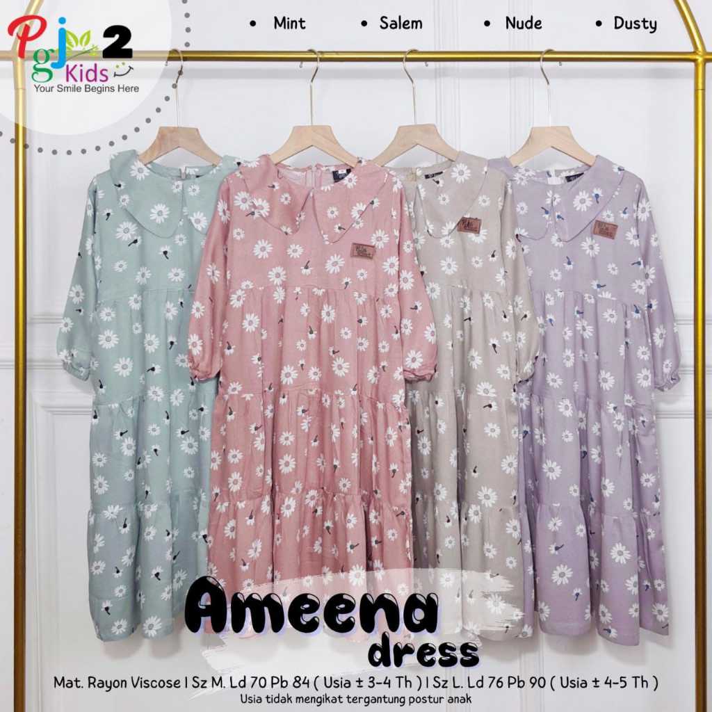 QUEEN / AMEENA DRESS GAMIS SET BERGO ANAK Originial by PGJ Kids