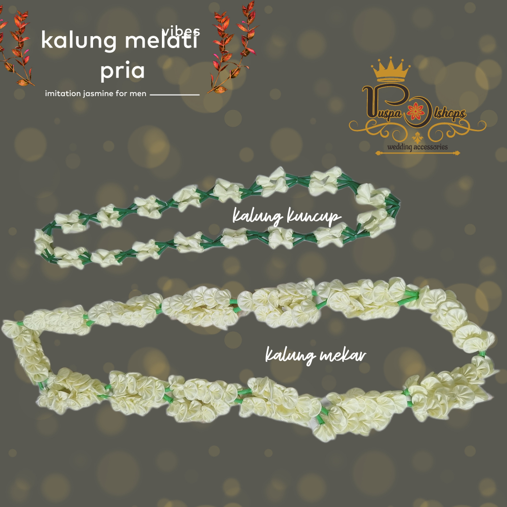 kalung melati imitasi pria kalung melati