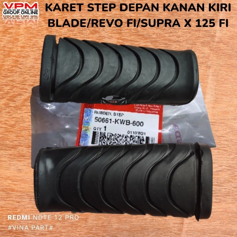 karet step depan kanan kiri blade revo fi supra x 125 fi injeksi KWB