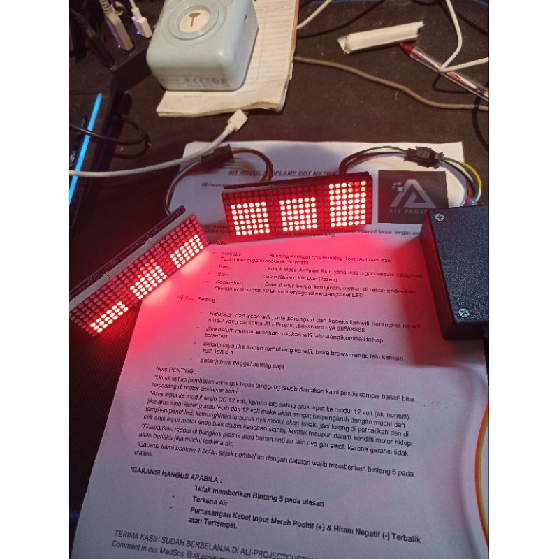 Stoplamp NMAX OLD / NEW NMAX / XMAX Runningtext Animasi Custom Kanan Kiri