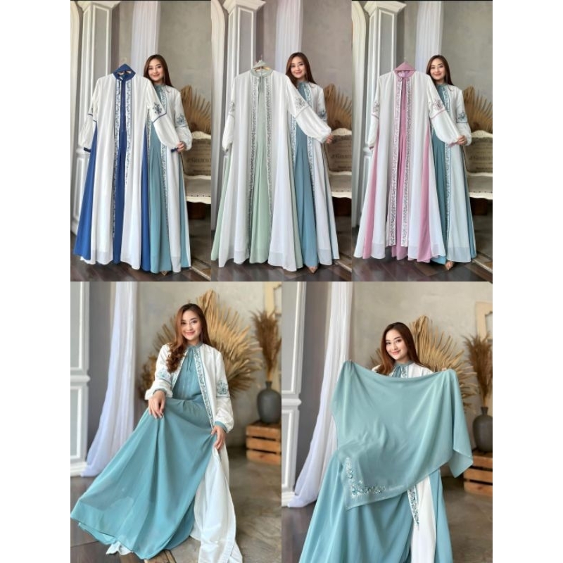 Gamis / Gamis Ceruti / Gamis Bordir / Gamis payet / Gamis Fashion Muslim Ceruti Babydoll Bordir dan 