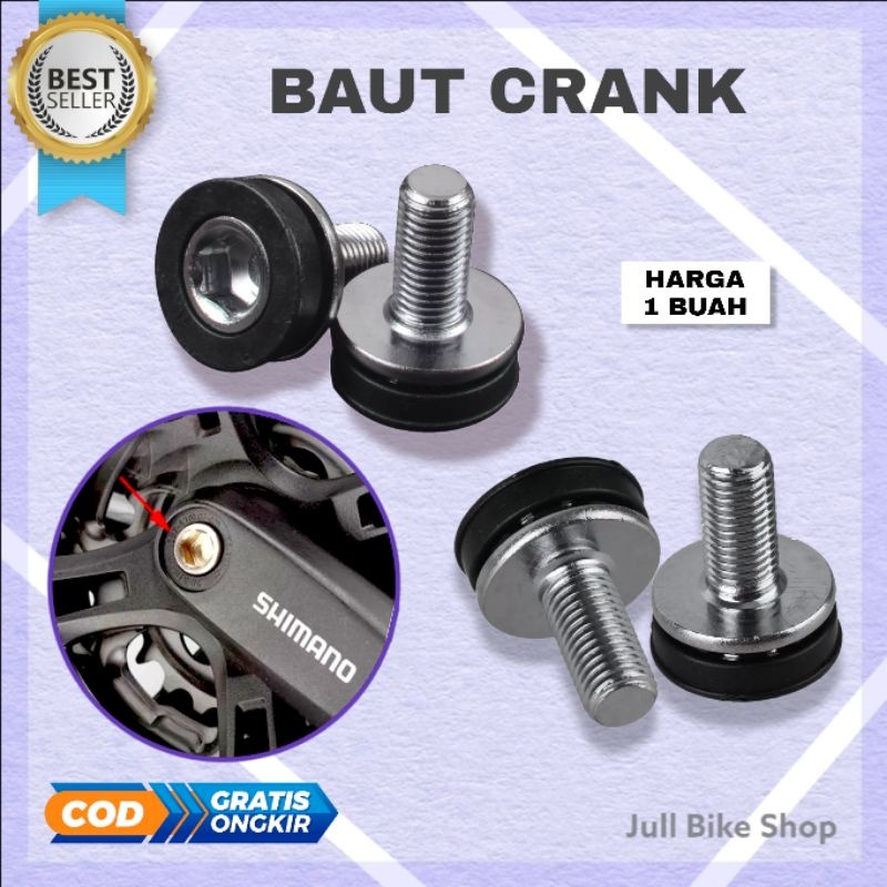 1pcs Baut penutup crank sepeda tutup pedal bottom bracket mtb lipat fixie bb kotak l bmx anak dll pa