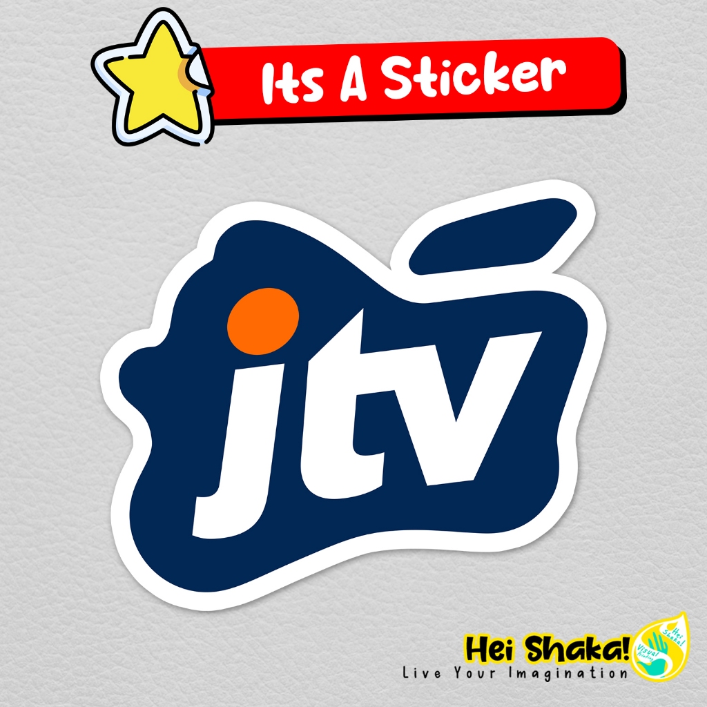 Stiker JTV Rek Jawa Timur Sticker Stasiun TV Televisi Indonesia FTA Vinyl Anti Air