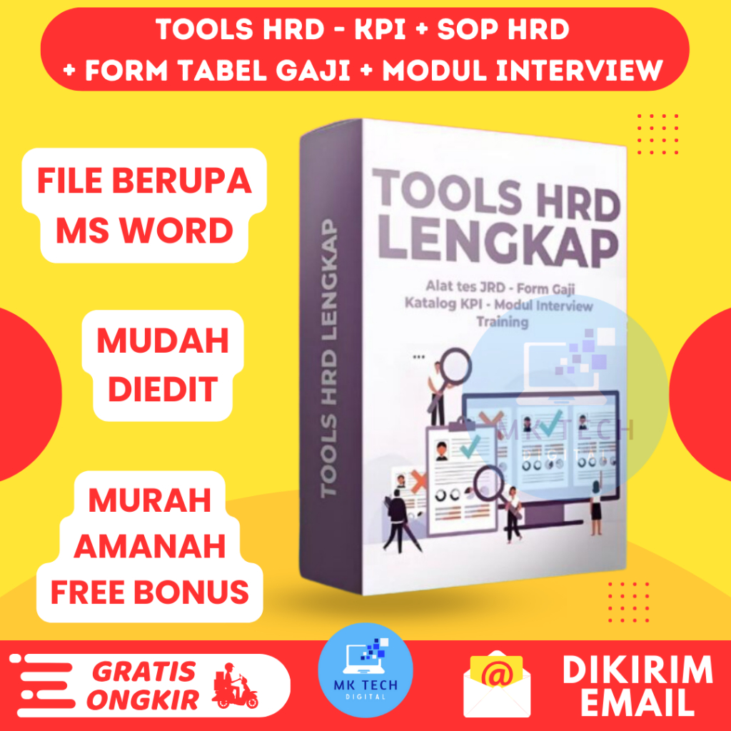 TOOLS HRD - KPI + SOP HRD + Form Tabel Gaji + Modul Interview