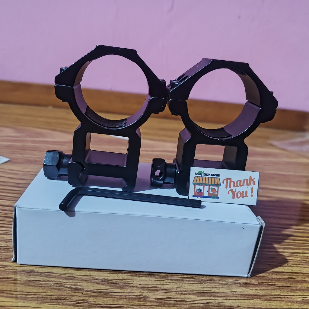 Mounting Rell 22 OD 30 Tinggi Mounting Teleskop Rail