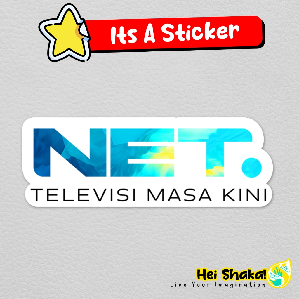 Stiker NET TV Sticker Stasiun TV Televisi Indonesia FTA Vinyl Anti Air