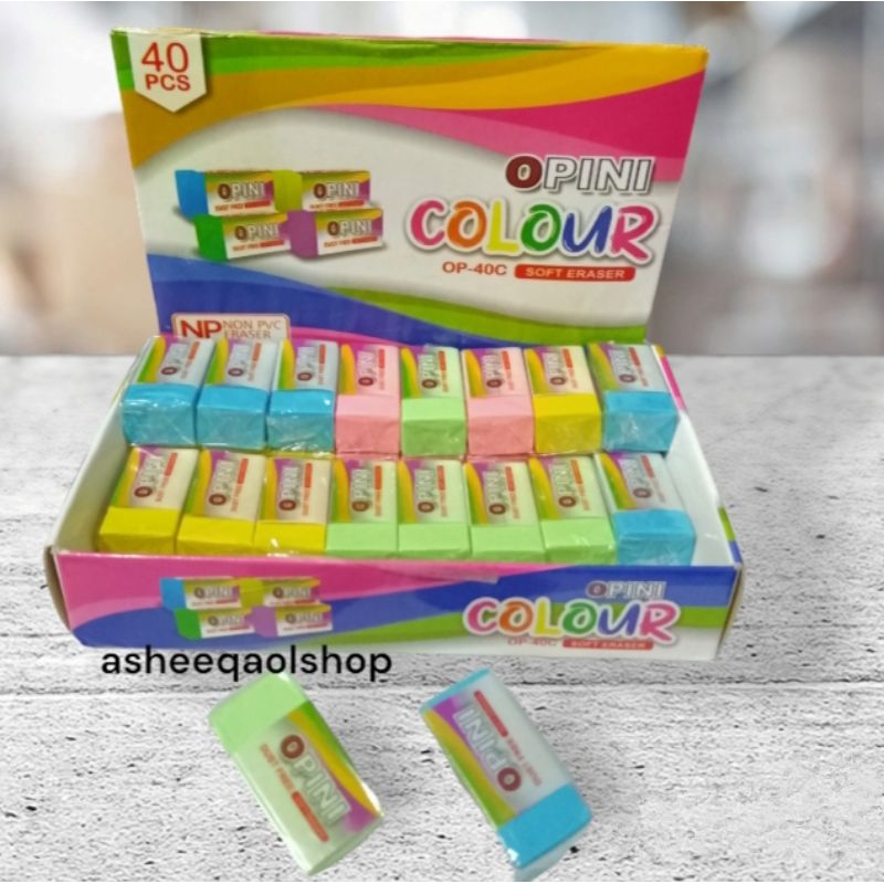 

Penghapus Opini Warna Warni Kecil / Soft Eraser