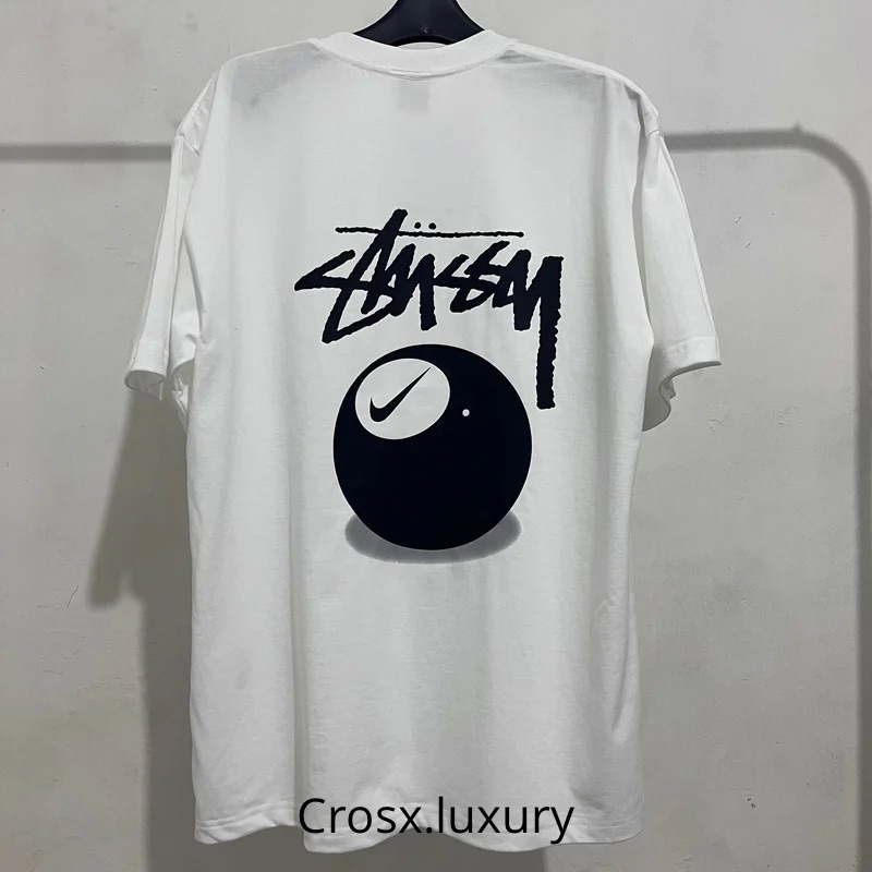 CROSX LUXURY STUSSY X N1KE 8 BALL T-SHIRT / T SHIRT PRIA BOLA BILLIAR WANITA BAJU KAOS LENGAN PENDEK