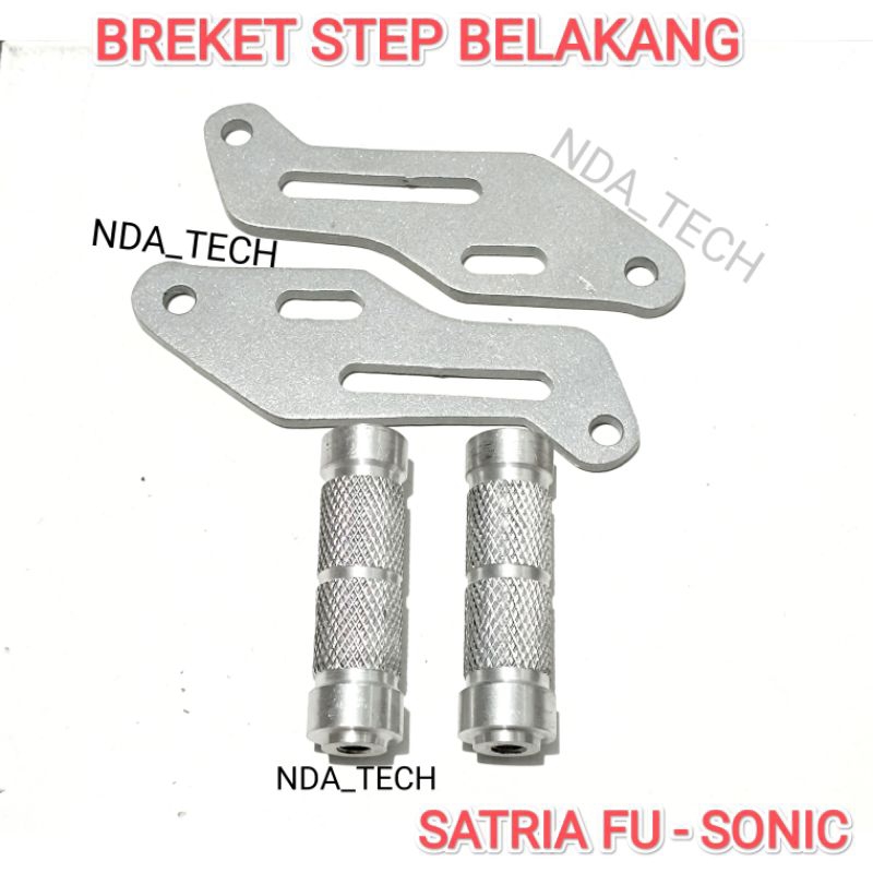 BREKET STEP BELAKANG SONIC 150 R BREKET STEP BONCENGAN SONIC SATRIA FU INJEKSI PLAT BESI PIJAKAN UND
