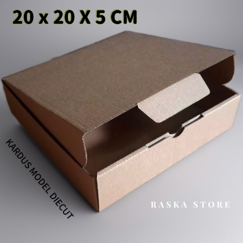 

Kardus - Karton - Box Uk. 20x20x5 Cm Model DieCut Pizza