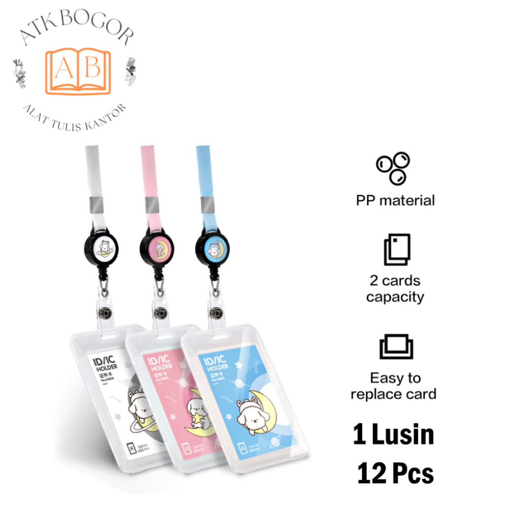 

Gantungan ID Card Deli Name Badge Lanyard 64805 - Putih / Biru / Pink - 1 Lusin / 12 Pcs