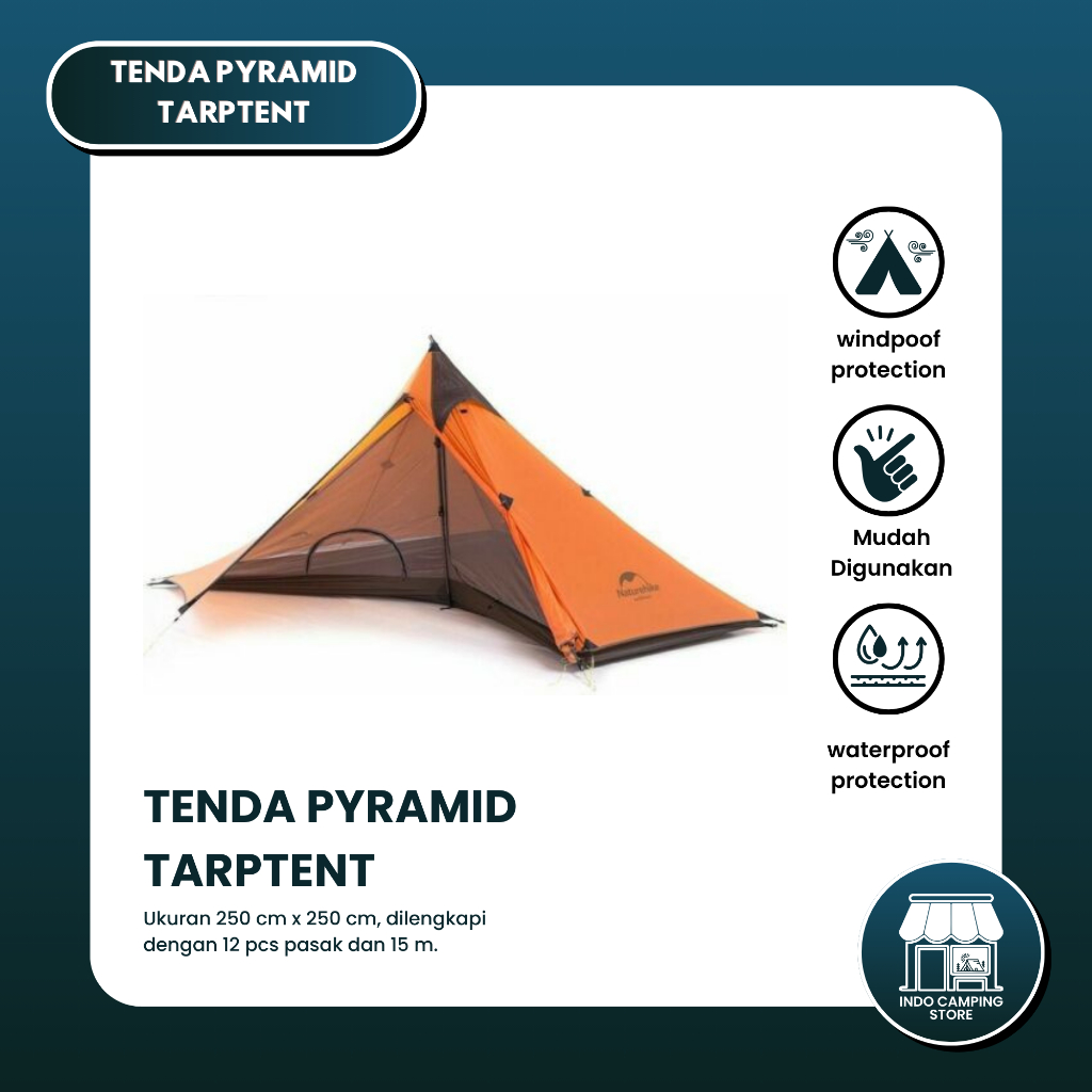 Tenda Tarptent Tarp Tent Pyramid Piramid Bushcraft Ultralight Dapur Camping Anti Badai