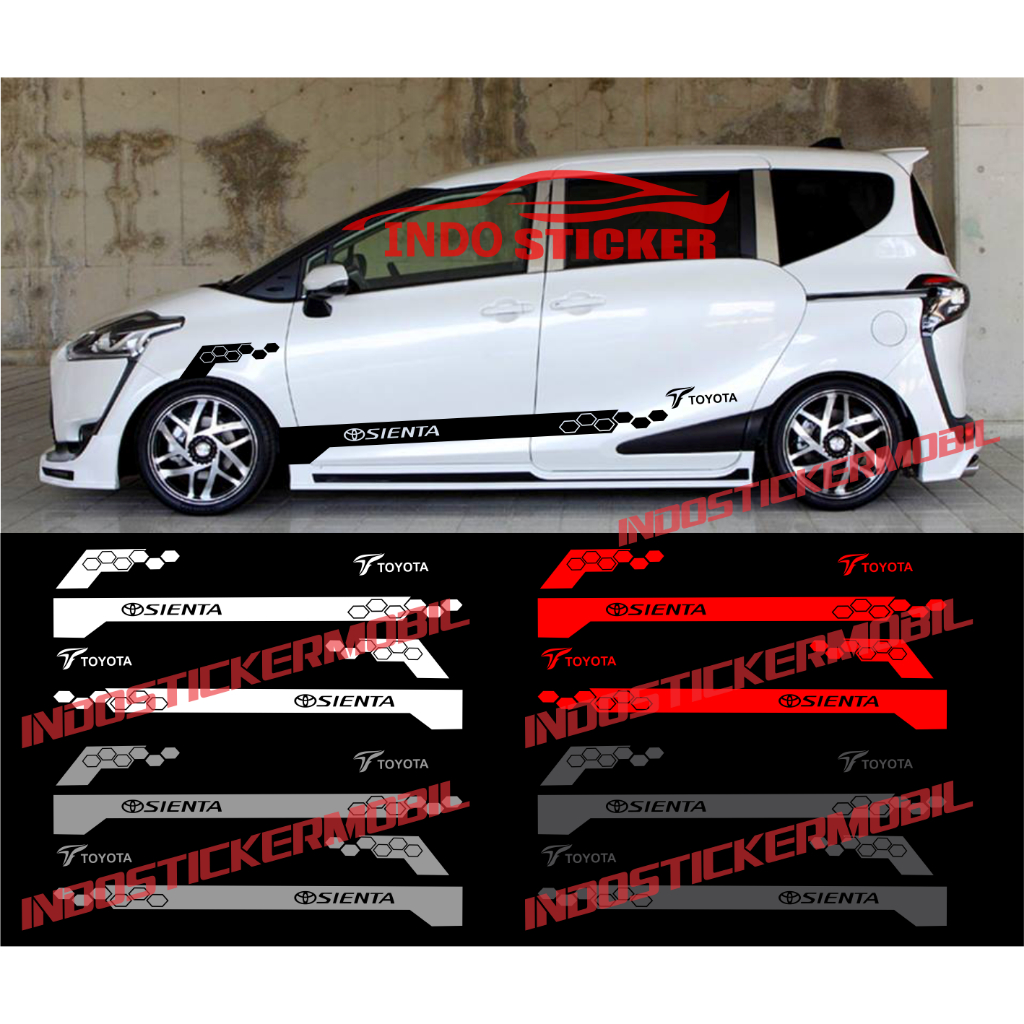Stiker mobil sienta terbaru cutting sticker mobil toyota sienta