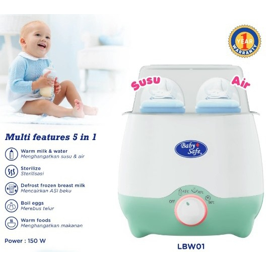 Babysafe Twin Warmer LBW01 / LBW02 // MENGHANGATKAN SUSU // MENGHANGATKAN MAKANAN // STERILISASI