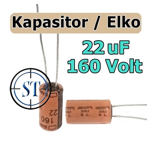 Capasitor Elco 22uF 160v Kapasitor Elko 22 Micro 160v 22uf 160V 22/160 ASLI ORIGINAL ISI FULL
