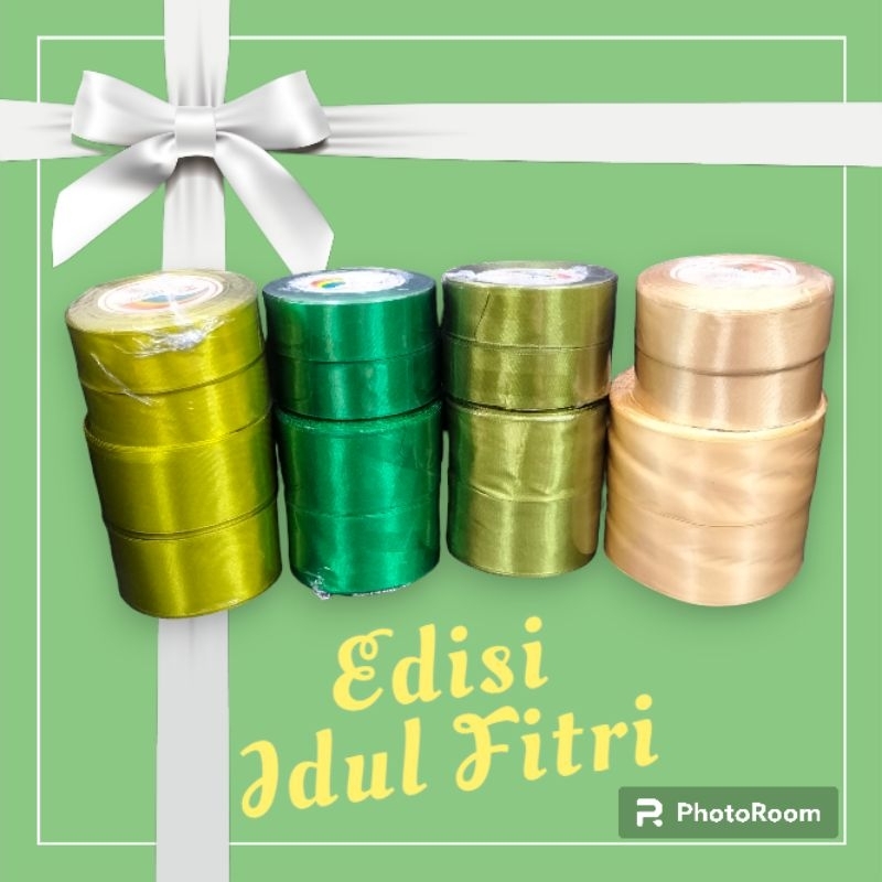 

Pita Satin Edisi Hijau Gold Lebaran / PER 5 METER