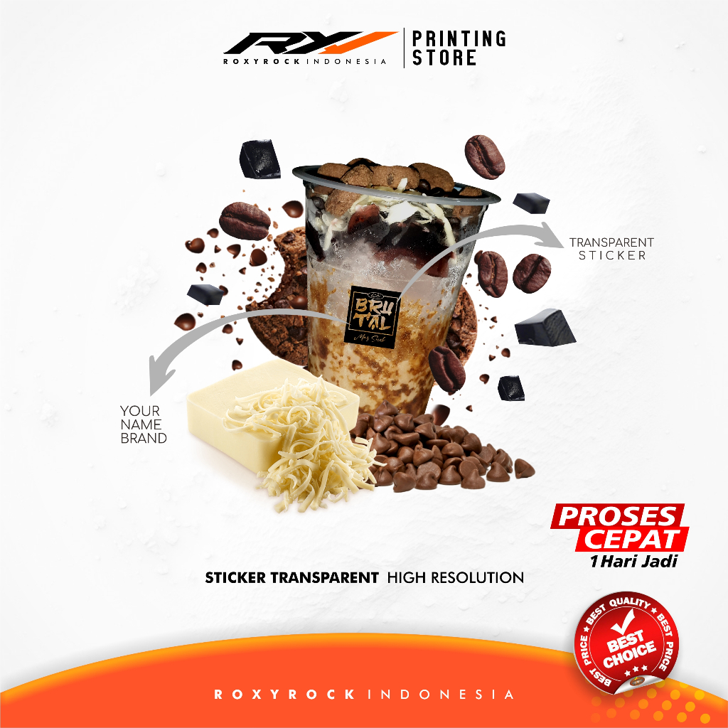 

Sticker Transparant Es Teh Jumbo / Sticker Transparant 5x5cm / STICKER Murah / Sticker Custom / Sticker Label